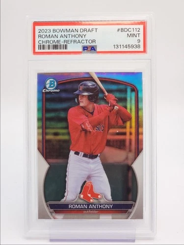 ROMAN ANTHONY 2023 BOWMAN CHROME DRAFT BASEBALL REFRACTOR PSA 9 Q2283