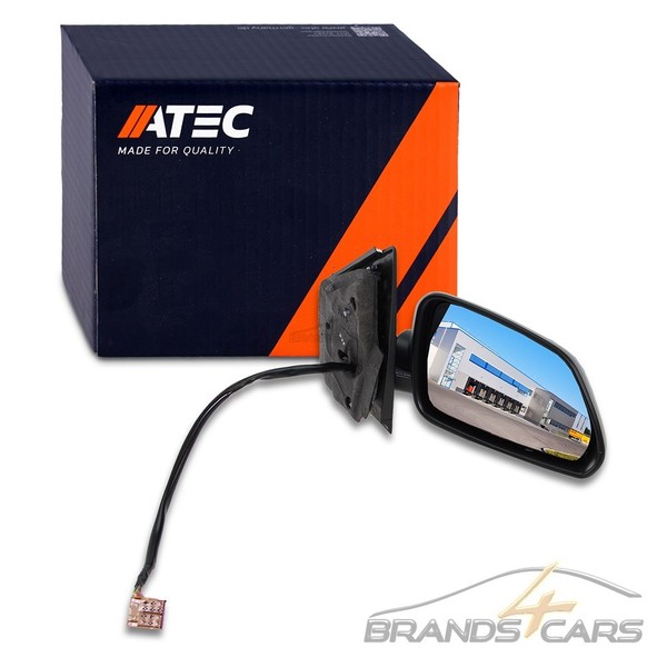 Atec AußEnspiegel Spiegel Rechts Konvex Beheizbar Elek Schwarz FÜR VW Polo 05-09-image