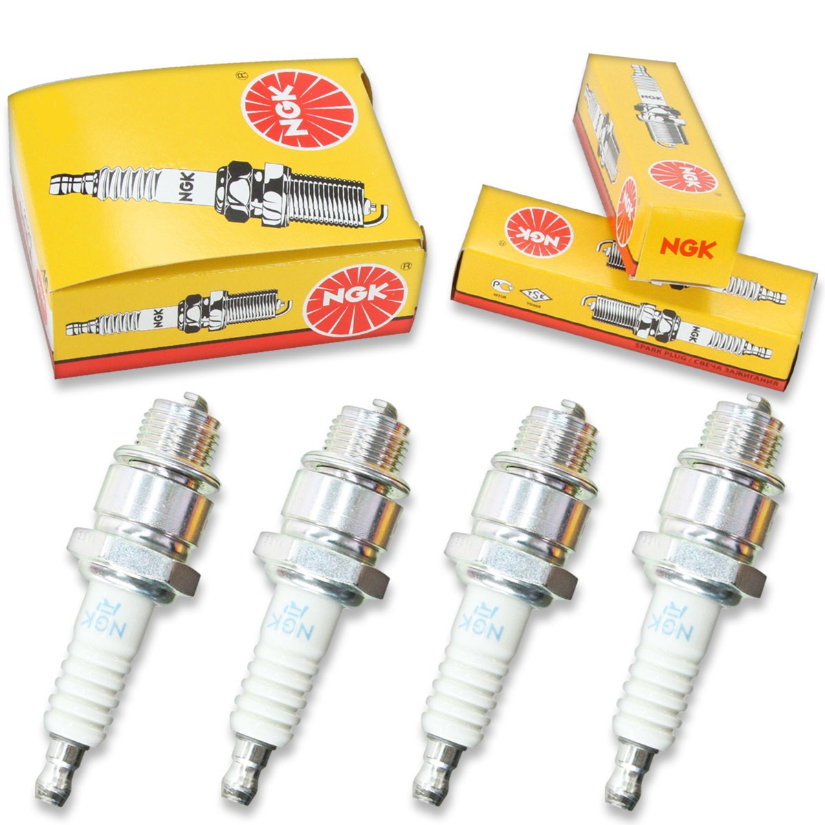 4pcs for 04-07 Nissan NS 60C NGK Standard Spark Plugs 3-Cyl 2-Stroke 60 HP im