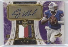 2013 Topps Supreme Relics Violet 2/10 EJ Manuel #SAR-EM Patch Auto 0d44