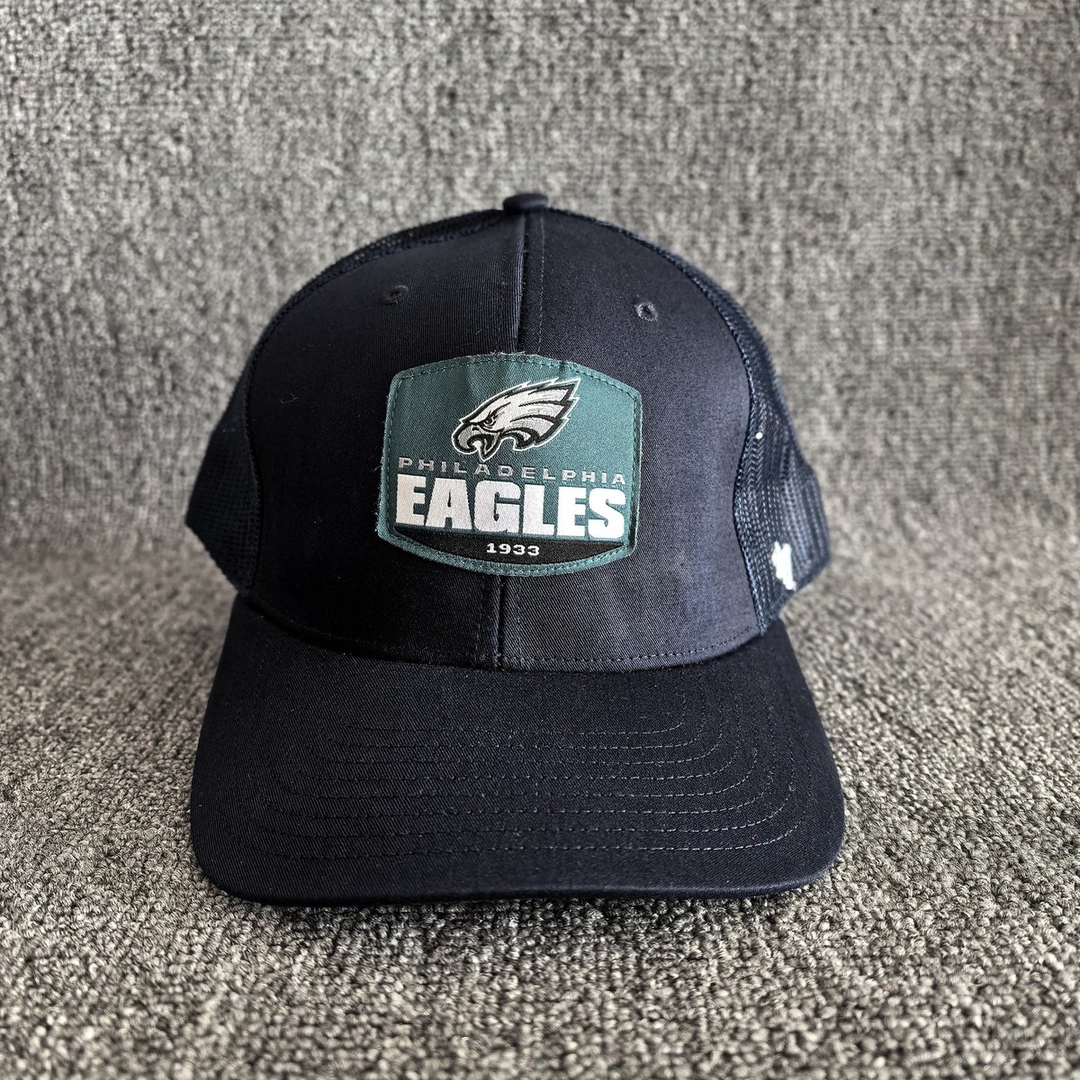 47 Brand Philadelphia Eagles NFL Trucker Snapback Hat Cap Black New