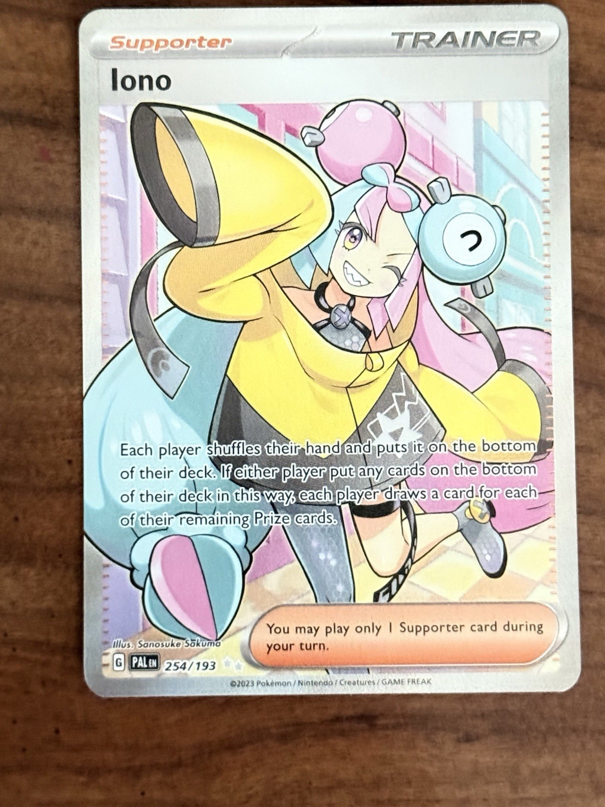 Pokémon TCG Iono 254/193 Paldea Evolved Ultra Rare Full Art Trainer NM/M