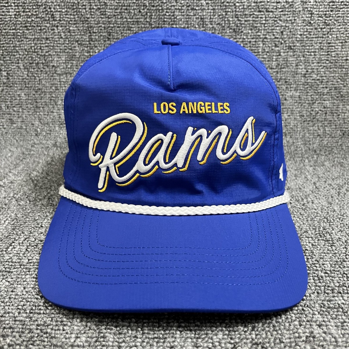 New '47 Los Angeles Rams Rope Script Hitch Adjustable Snapback Hat Blue