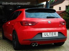 Ulter Edelstahl Sportauspuff Seat Leon 5F FR 1.8l 2x70mm mit Absorber