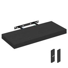 Floating Shelves for Wall 1 PCS 15.74 Inches Hidden Bracket Black Shelf