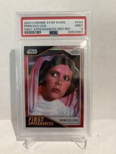 2023 Topps Chrome Star Wars Princess Leia First Appearances Red Refractor/5PSA 9