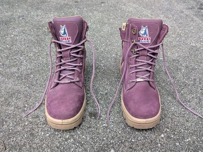 Steel Blue Southern Cross Zip Ladies Purple Steel Toe Work Boots Women s Size 10