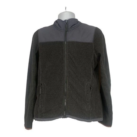 Aeropostale Full Zip Mens Fleece Jacket Size Large Gray Lightweight