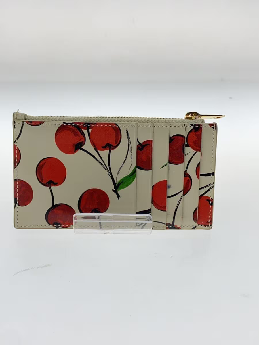 SAINT LAURENT Women's IVO Leather Card Case (YBL611558-1020) thumbnail 2