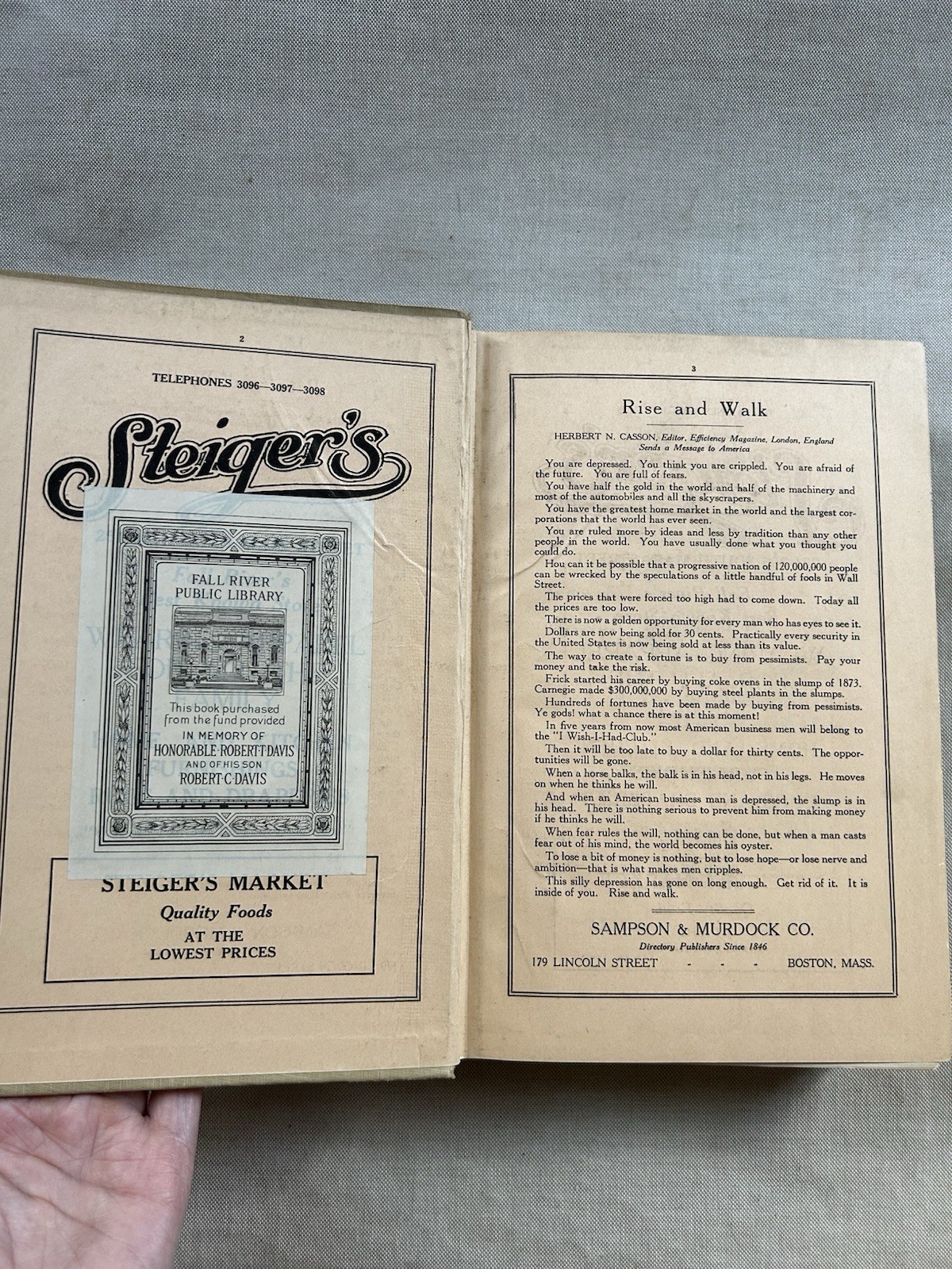 1932 FALL RIVER MA City Directory Genealogy Business Listings Great Depression