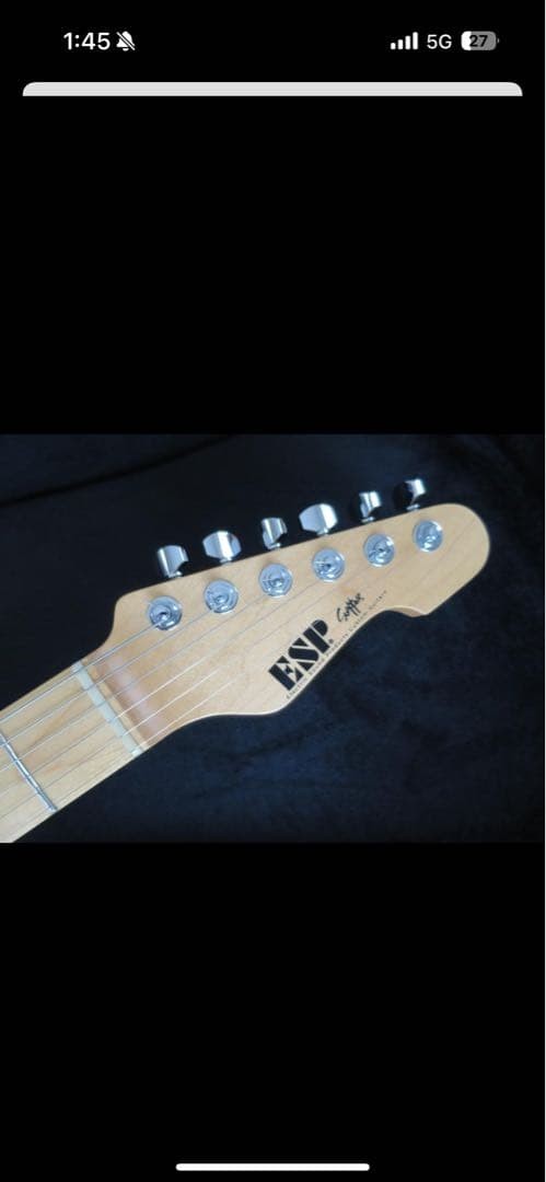 Electric Guitar ESP SNAPPER-AS Swamp Ash Body HSS Black w/ White