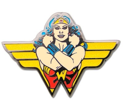 Embossed Enamel Lapel Pin Badge - DC Comics Justice League Logo Wonder Woman NEW