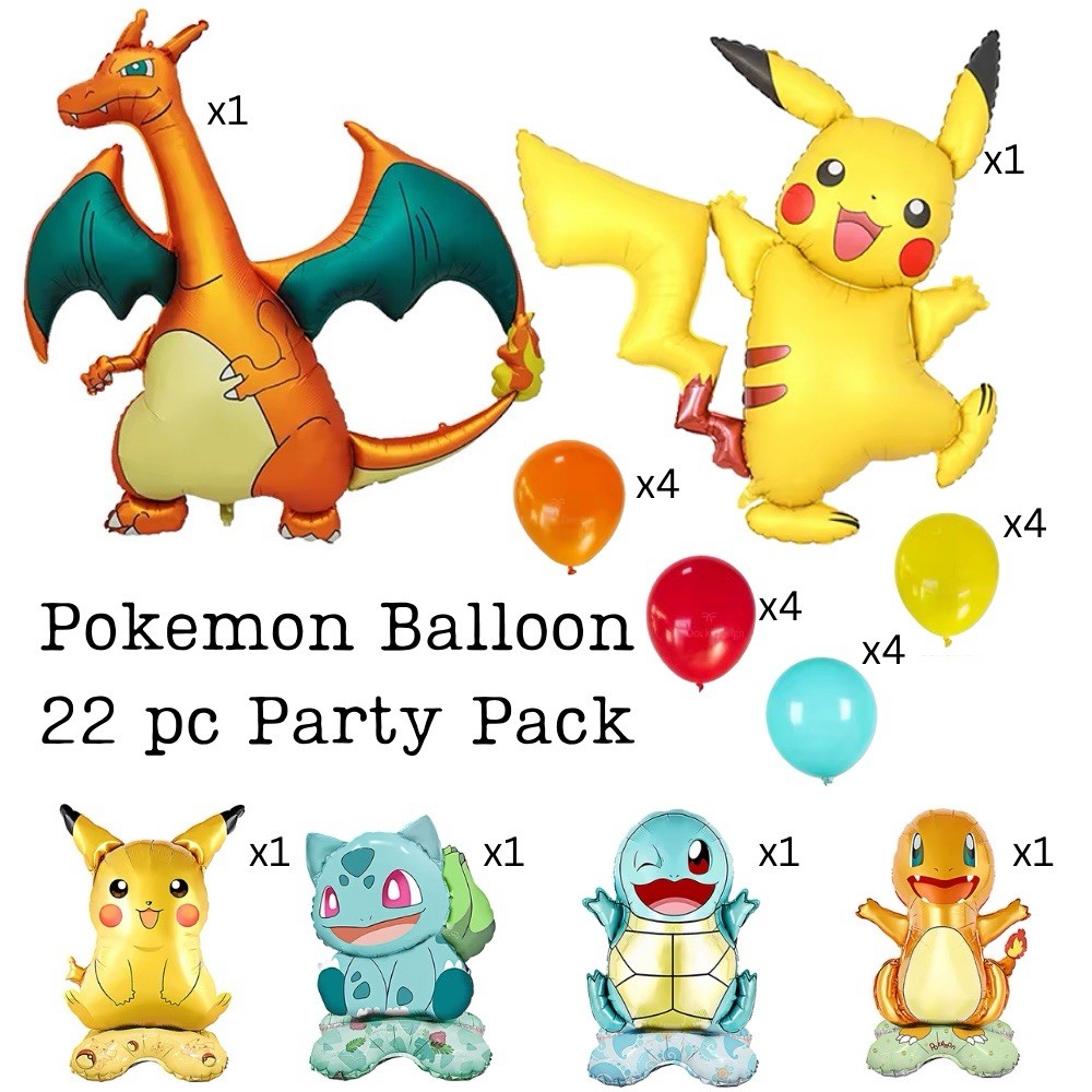 Pokemon Balloon Party Pack 22-Piece Set Birthday Decoration Supplies New Sealed