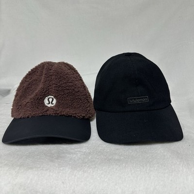 2 Lululemon Textured Fleece Ball Cap Plush New & Baller Hat Used One Size