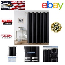 72" W x 78" L Black Shower Curtain with 3D Texture - Machine Washable Stylish