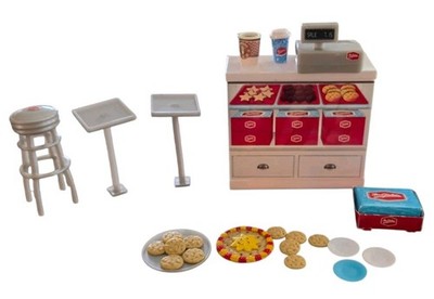 Jakks Pacific MiWorld ''Mrs Fields Cookie Shop'' Mall Store *Real Minis* World Lot