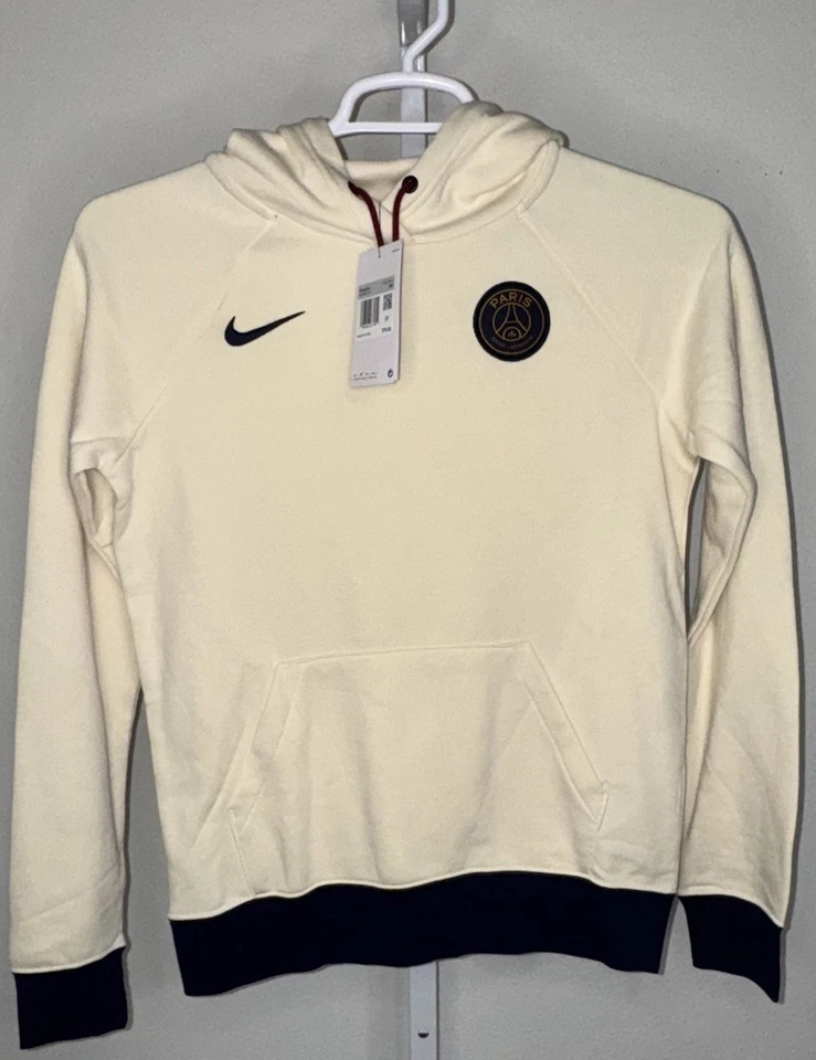 NUEVO Nike Air Jordan PSG Sudadera con Capucha Para Mujer Talla XS Beige Pullover Logo Sudadera Nueva con Etiquetas Foto 4 de 4