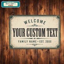 Personalized Text Message Heavy Duty Metal Aluminum Sign Blank Shield Custom