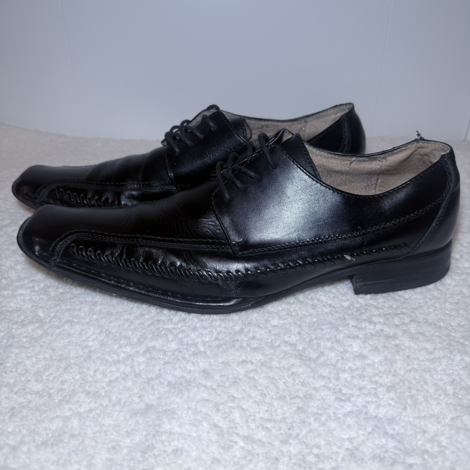 SAOLA Giorgio Brutini scarpe eleganti uomo 9 5W Oxford pelle nera punta quadrata 159001