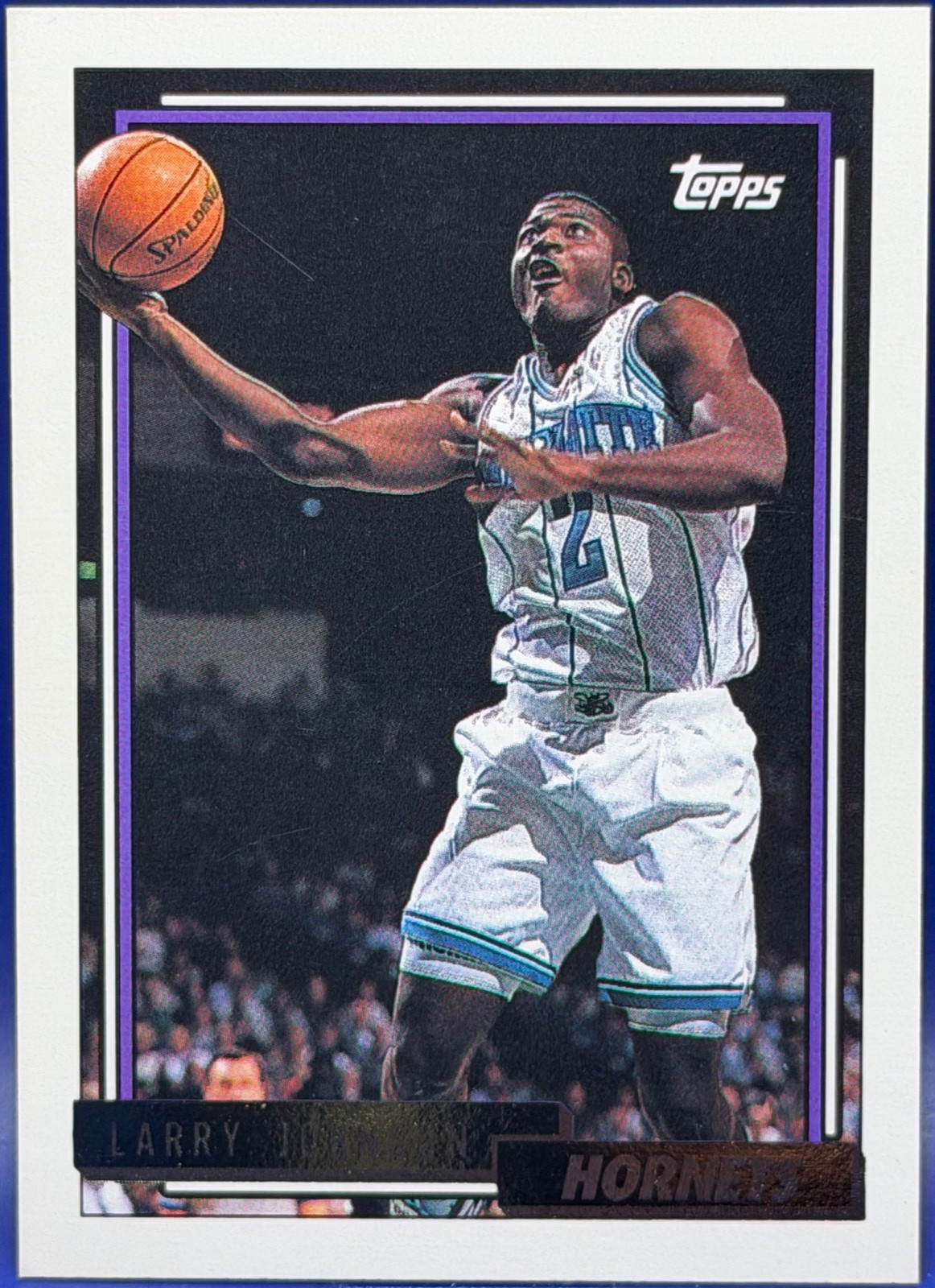 1992-93 Topps Gold Larry Johnson #283 Charlotte Hornets Rare Parallel NM-MT