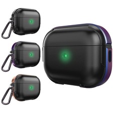 For AirPods Pro2 Hybrid Heavy Duty Shockproof Hard Case Earphone Cover Keychain