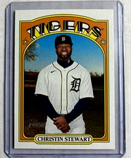 Sp- 2021 Topps Heritage High Number #703- Christin Stewart Short Print Sp