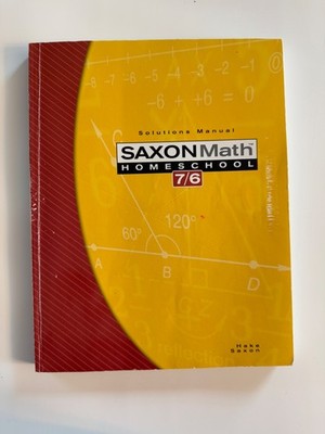 Saxon Math 7/6 Homeschool Solutions manual
