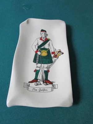 SCOTTISH THE GOLFER TRAY CANDY DISH 6 X 10''