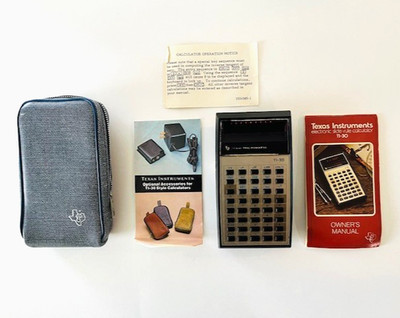 Vintage Texas Instruments TI-30 Scientific Calculator in original case & manuals
