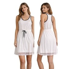 Hunter for Target Mesh Athletic Dress Women S White Racerback Tennis Prep Beach