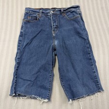 Levi s Cutoff Shorts Women s Size 6 Medium Wash Factory Hem Jean Shorts