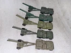 Lot of 5 Vintage Marx Green Plastic Army Jeep & Howitzers Battleground