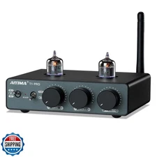 AIYIMA T1 PRO Tube Preamp Vacuum Receiver Home Audio Preamplifier with RCA/Bl