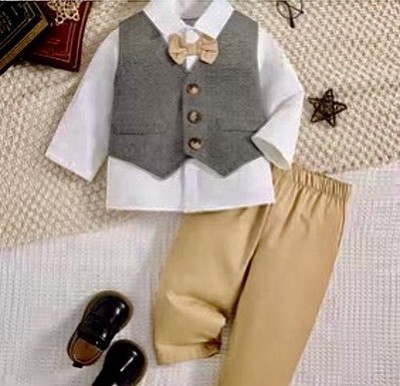 Newborn Boy s Gentleman Style Suit 6-9 Mo.  Photography Session Photos Prop Gift