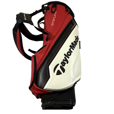 | Amazon スタンド付き 赤/白 ゴルフバッグ TaylorMade TaylorMade TaylorMade | ホワイト スタンドバッグ PRO Golf ゴルフバッグ・キャディバッグ