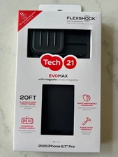 Tech21 EvoMax with Magsafe Case & Lanyard for iPhone 15 Pro Max - Black