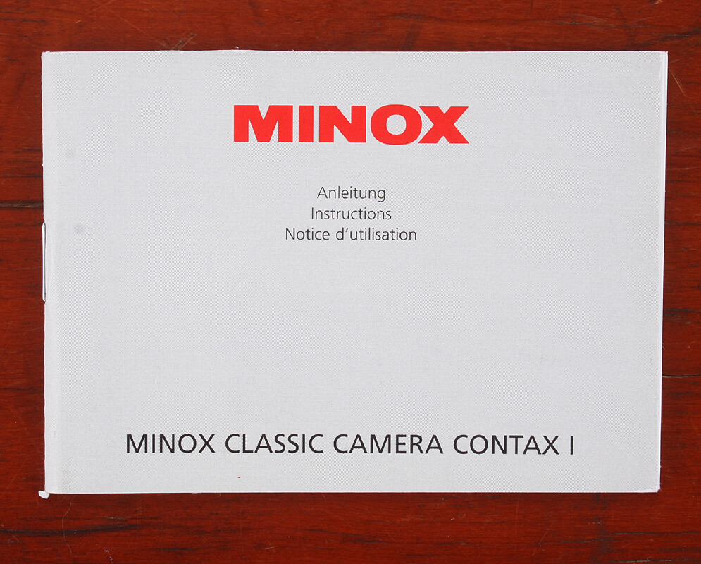 M  MINOX CLASSIC CAMERA CONTAX I INSTRUCTION BOOK/187052 | eBay