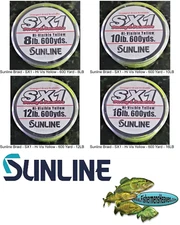 Sunline Braid SX1 Hi-Vis Yellow Pick Any Pound Test 600 Yard Bulk Spool