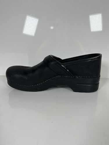 Dansko Mens Nubuck Suede Black Leather SlipOn Comfort Clogs Shoes Size 43 Narrow - Picture 6 of 8