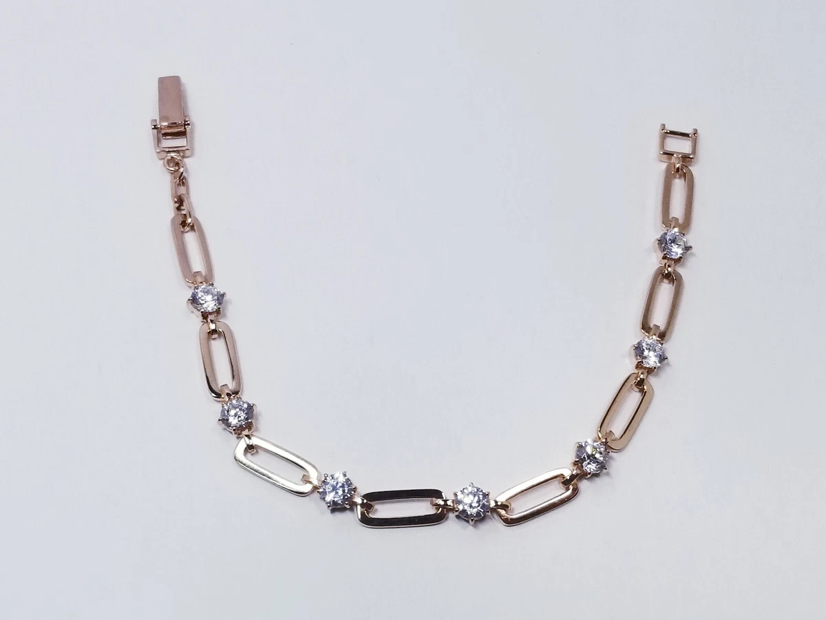 Diamonique tennis deals bracelet gold