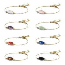 PURAJA Edelstein Armband Damen | 18k echt vergoldet | Handgefertigt | Mutmacher