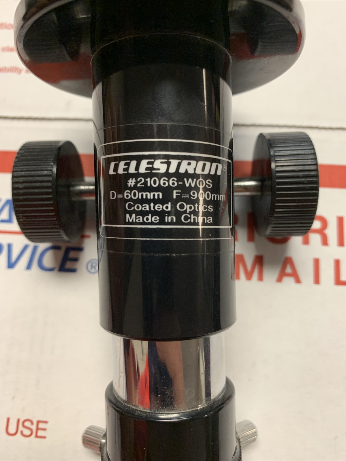 CELESTRON D=60mm F=900mm TELESCOPE PARTS focus tube control assembly