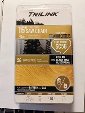 TriLink SC56 Titanium 16" Full Chisel Saw Chain; 56 Drive Links - T65056TLW