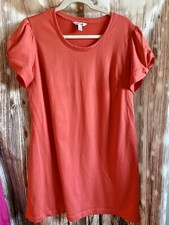 Nine West Coral Short Sleeve Dress With Puff Sleeves Size XL