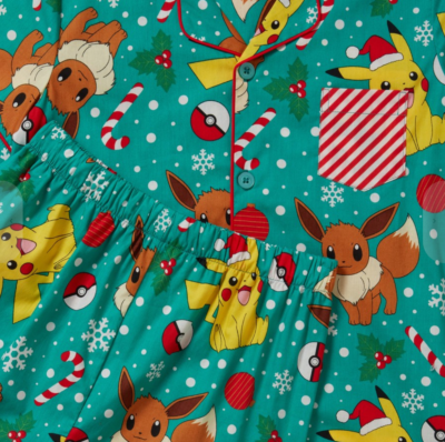 Kids Licensed Pokemon PJ Pyjama Sleepwear Set 12 Green Pikachu