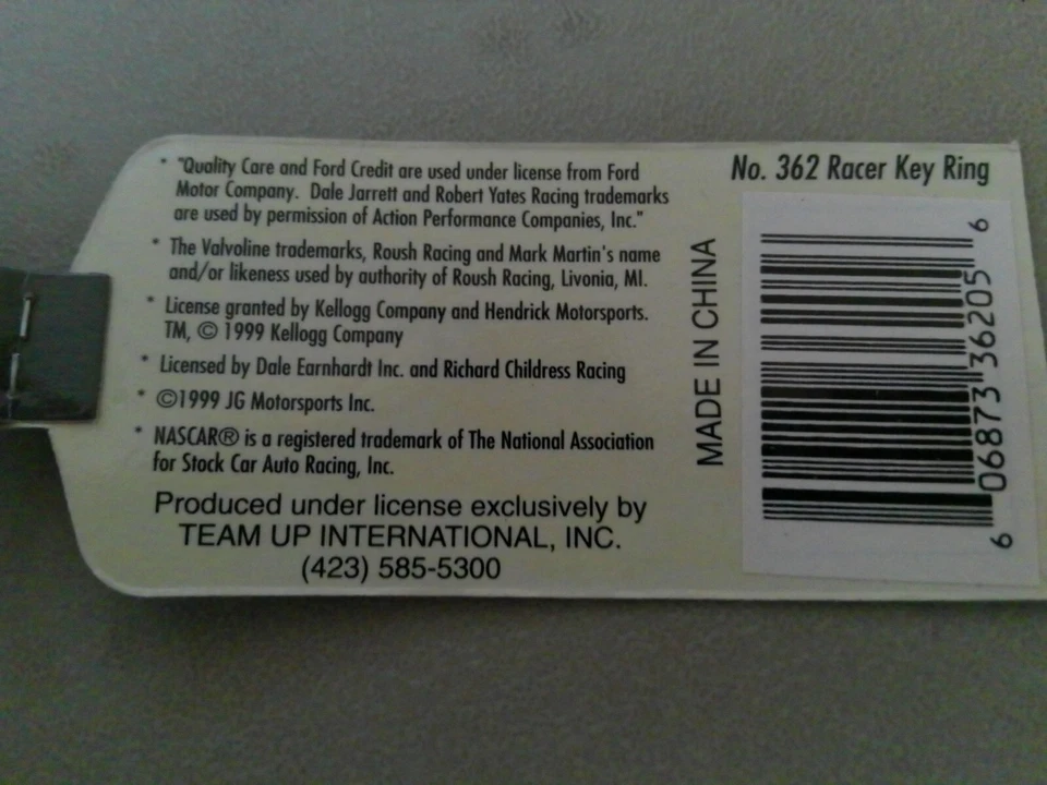 VINTAGE NOS #5 TERRY LABONTE NASCAR RACER KEY RING WITH ZIPPERED POUCH - Image 3 of 3