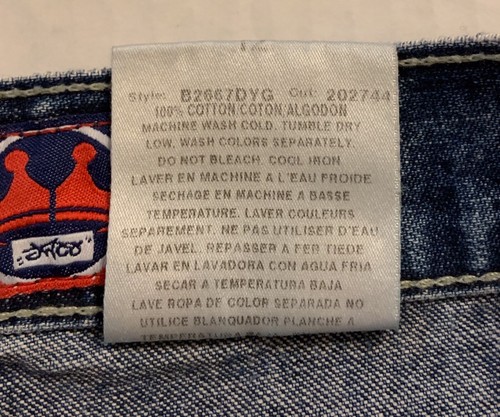JNCO Jeans Denim Jean Shorts Youth Size 12 Embroidered Big Pockets Fast Ship - Picture 4 of 6