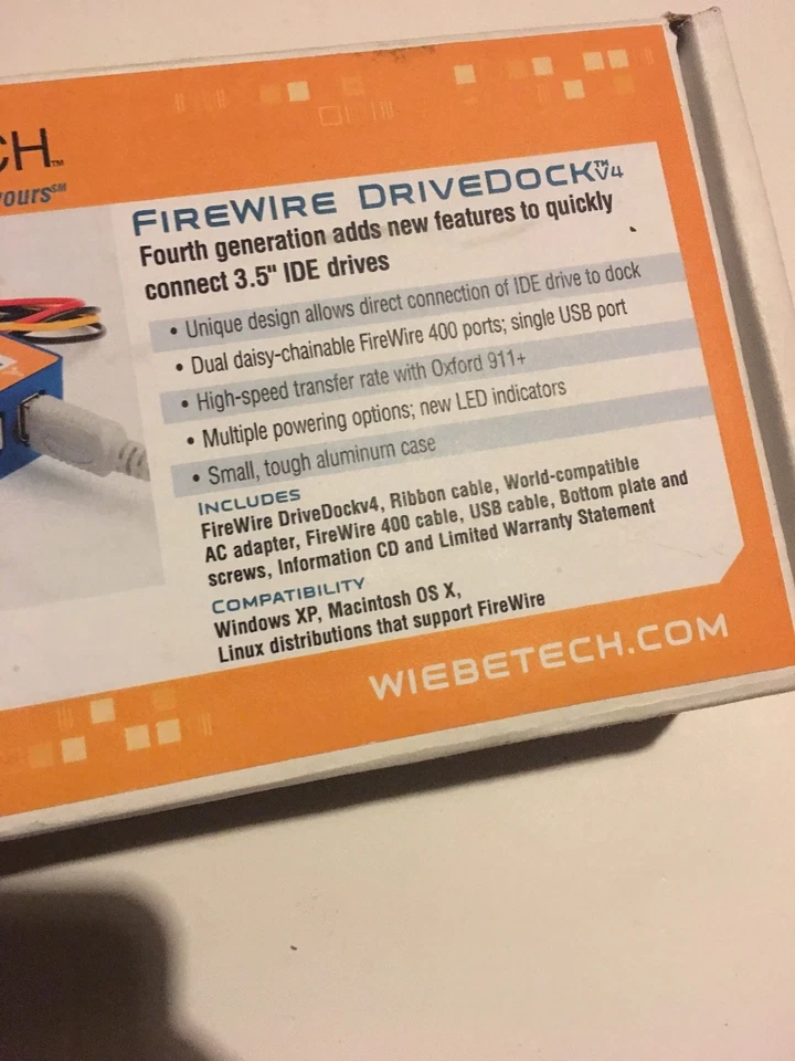 Wiebetech Firewire DriveDock v4 FWDDV4 New Other - Image 2 of 4