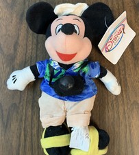 Disney Store Tourist Mickey mouse Bean Bag Plush 8" rare retired vintage retired