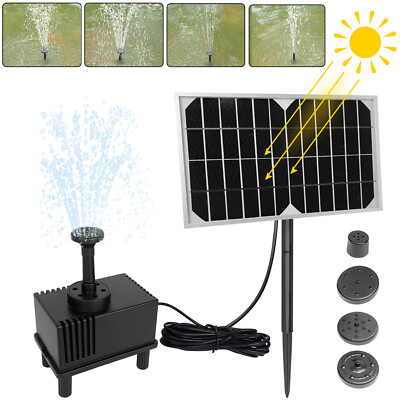 5W Teichpumpe 280L/H Solarpumpe Pumpenset Springbrunnen Gartenteich Teich Pumpe